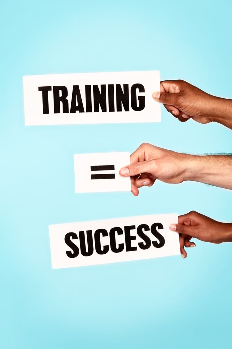 "Training = Success" say hand-held words. Trained staff are vital!